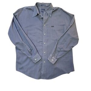 Façonnable blue long-sleeve button-down shirt size L